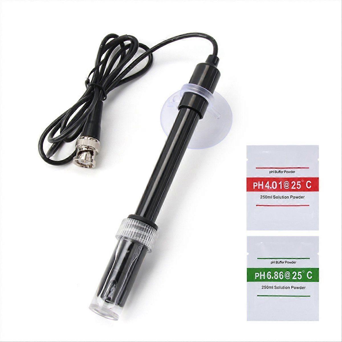 Replacement PH Meter Electrode Probe Controller BNC Connector Sensor with Buffer Powder 115cm