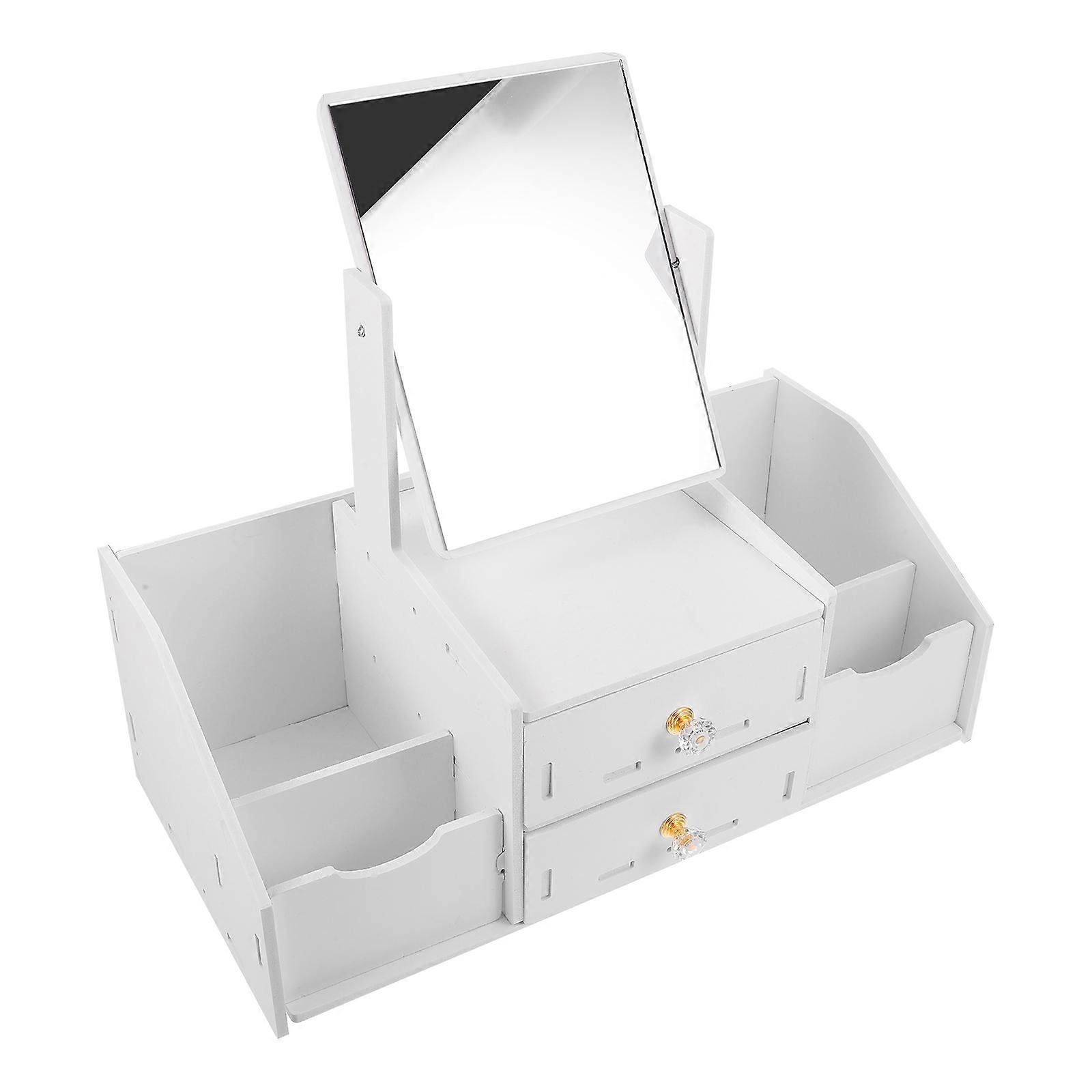 Organizer Desktop Organizer with Mirror 2Pcs Set