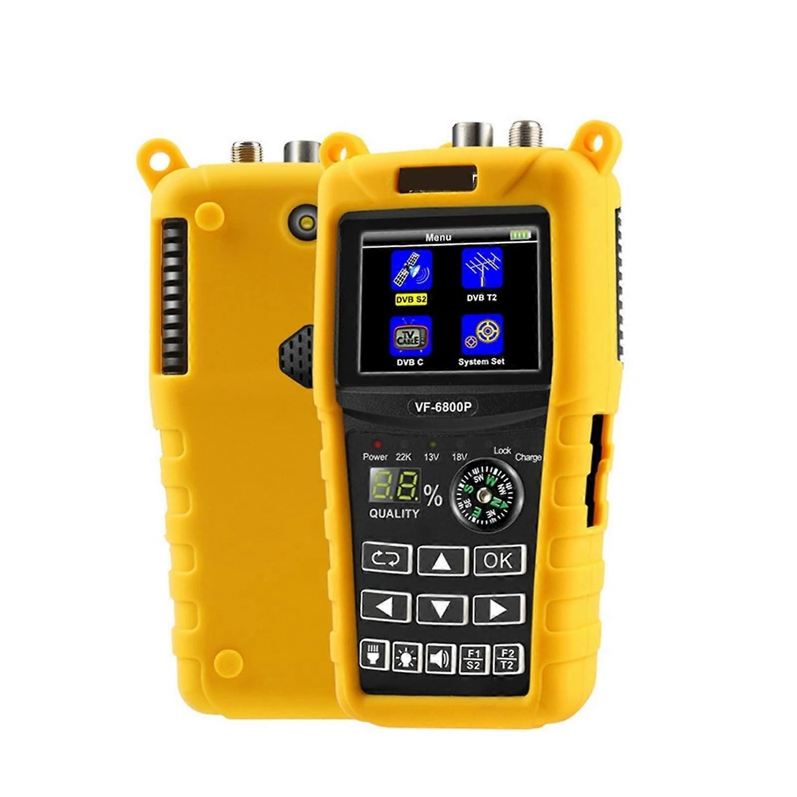 Satellite Signal Meter with Spectrum Analysis DVBS2 DVBT2 DVBC 2.4 Inch LCD Digital Sat Finder