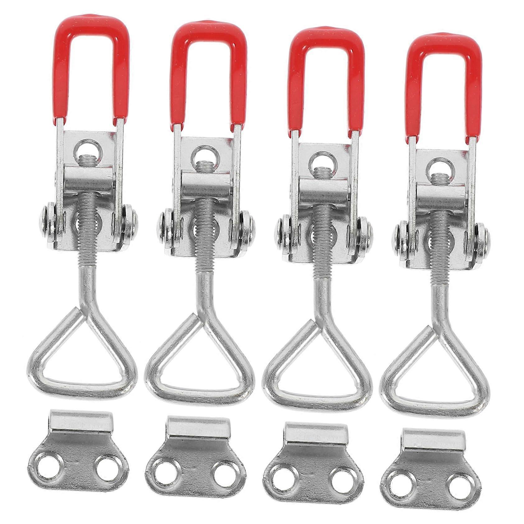 4Pcs Adjustable Heavy Duty Toggle Clamp Latch with Non Slip Handle for Doors Boxes Industrial Use