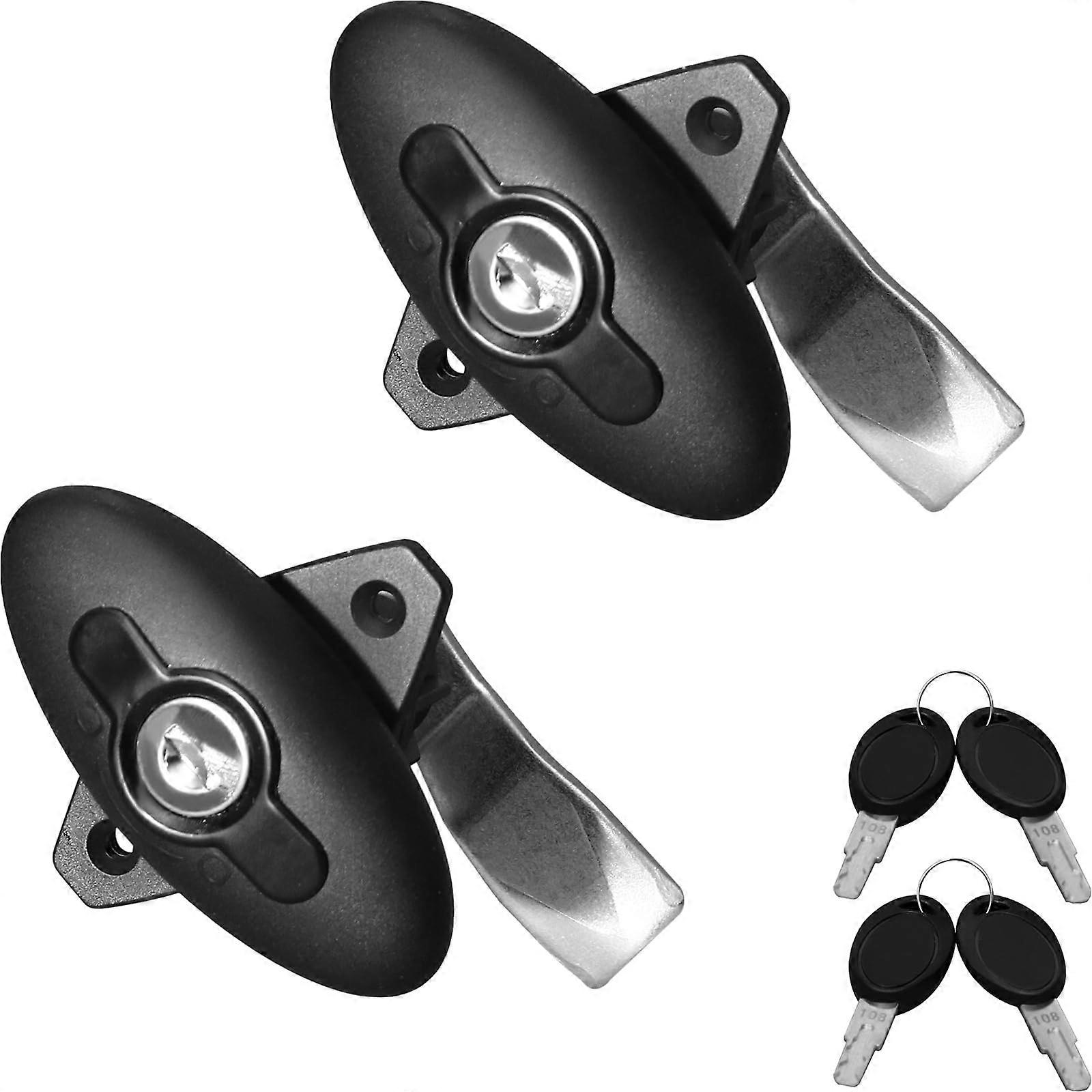 2PCS RV T Handle Lock Zinc Alloy RustResistant Keyed Alike for Camper Shell Trailer Toolbox