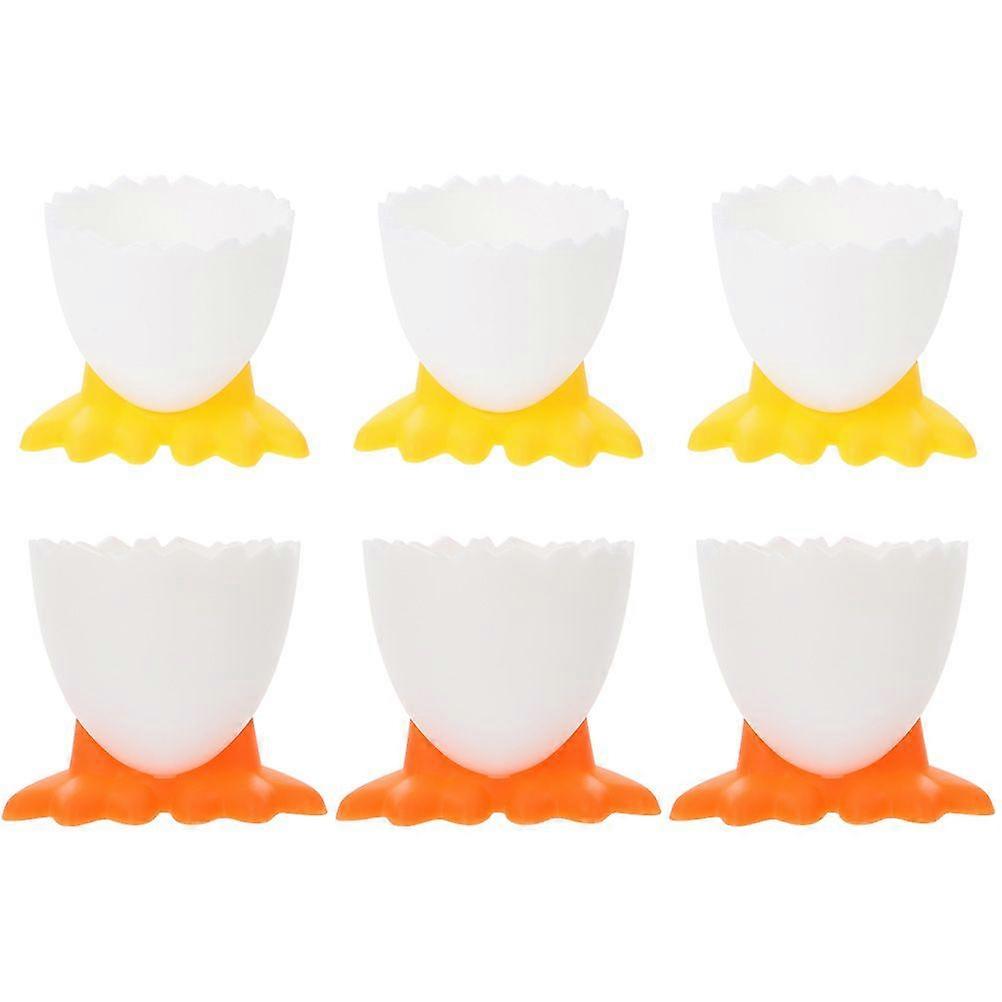 6pcs Cartoon Egg Holders Adorable Egg Racks for Home Egg Supporting Stands
