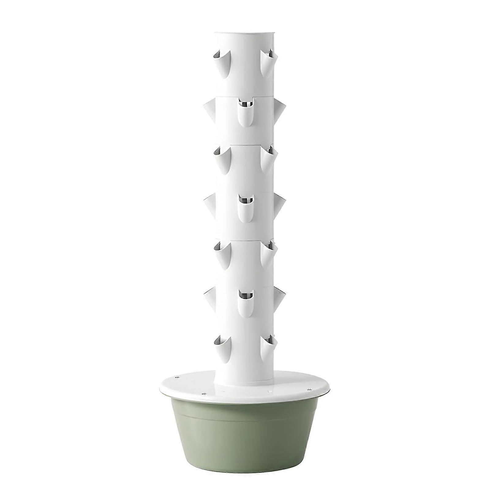 Hydroponic Tower Garden with LED Lights, 5Layer Vertical Indoor Growing System for Herbs and Vegetables