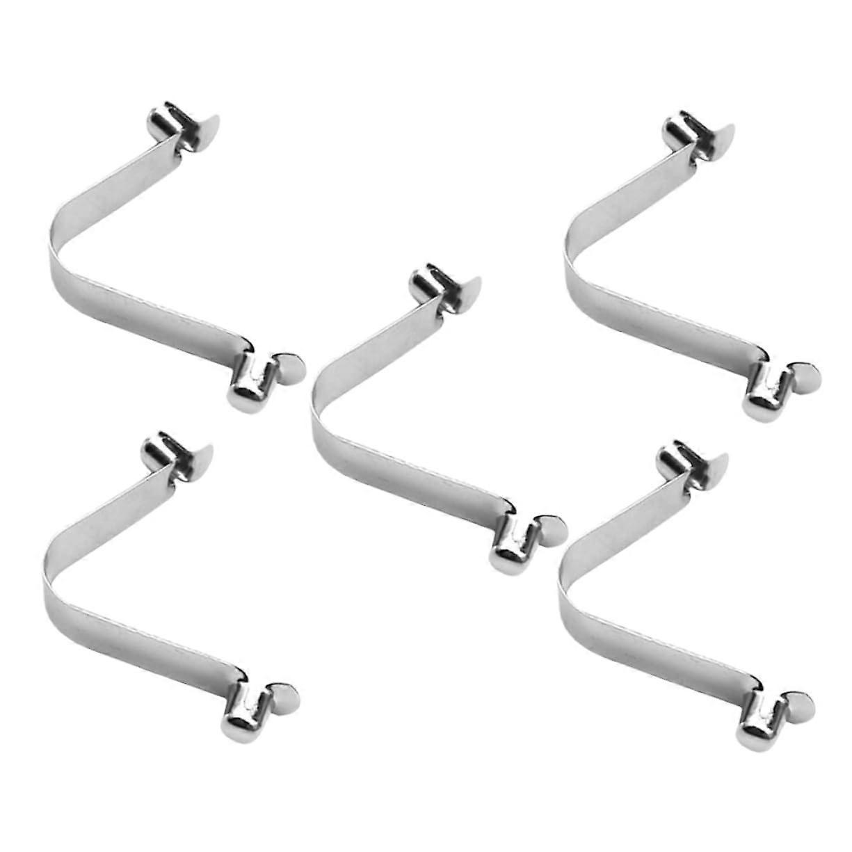 5pcs Pool Pole Spring Clips Stainless Steel Double Pin V Shaped Locking Clips for Nets and Brushes