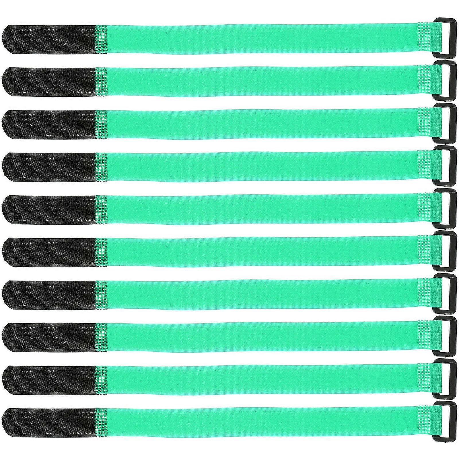 Hook and Loop Straps for Cargo Binding 25Pcs Reusable Green