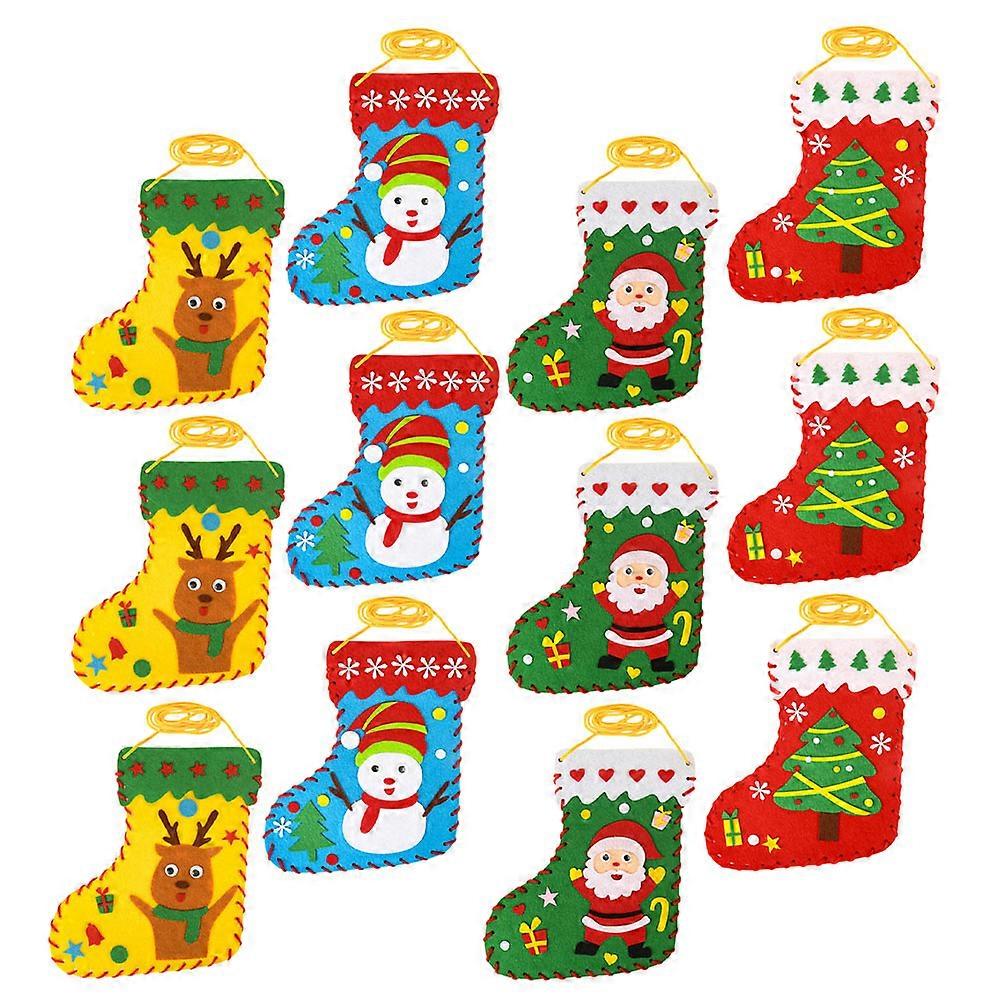 Kids Sewing Kit Felt Stocking Making for DIY Crafts 36Pcs