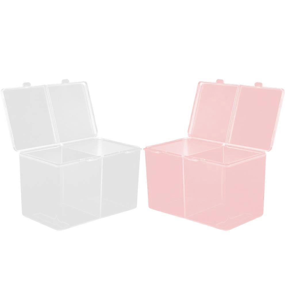 Cotton Swabs Storage Case Compartments Box for Storage Use 2Pcs