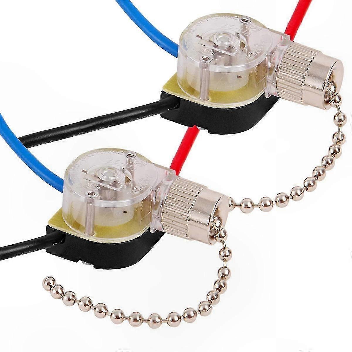 3-Pack Ceiling Fan Light Switch, 3-Way Speed Control Pull Chain Replacement Switch for Fans