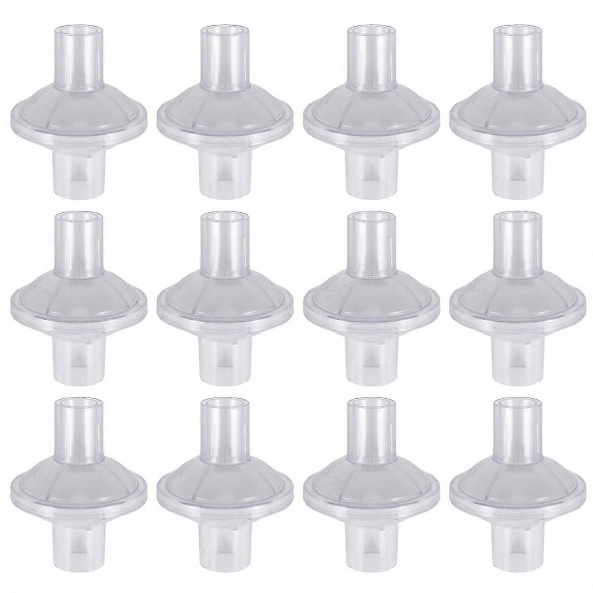 CPAP/BiPAP Machine Inline Outlet Filter, 12 Pack, Universal Fit for Sleep Apnea Therapy Devices