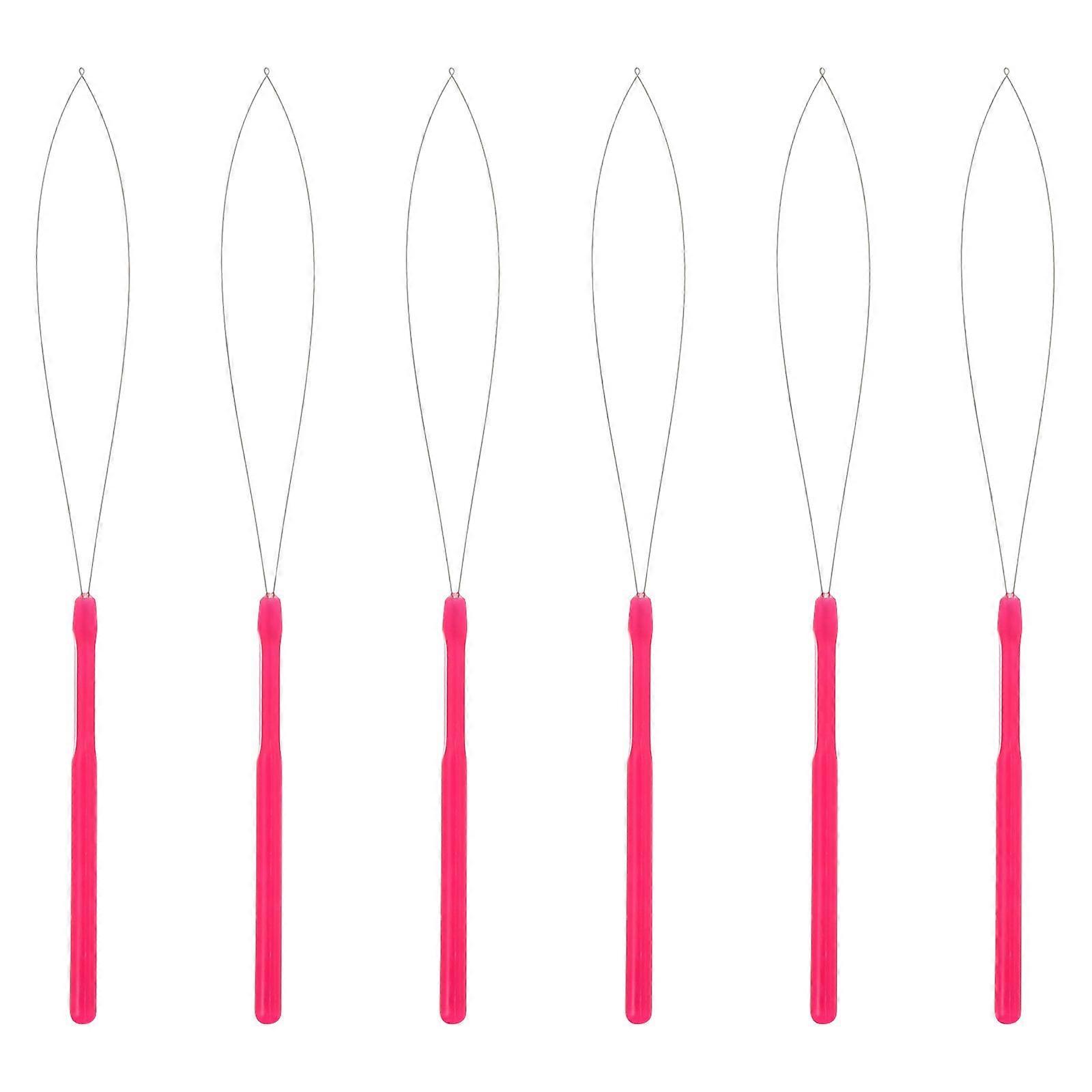 10pcs Hair Extension Loop Needle Threader Pulling Hook Tool and Bead Device Tool