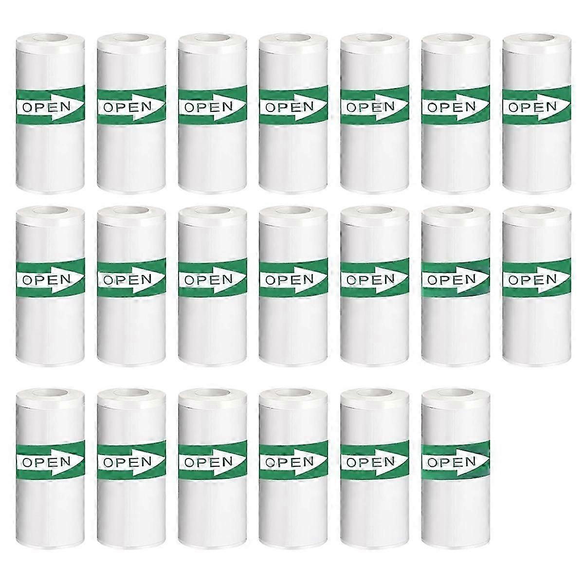 20PCS Mini Printer Paper, Self-Adhesive, Black on White, 5.7 x 2.5cm