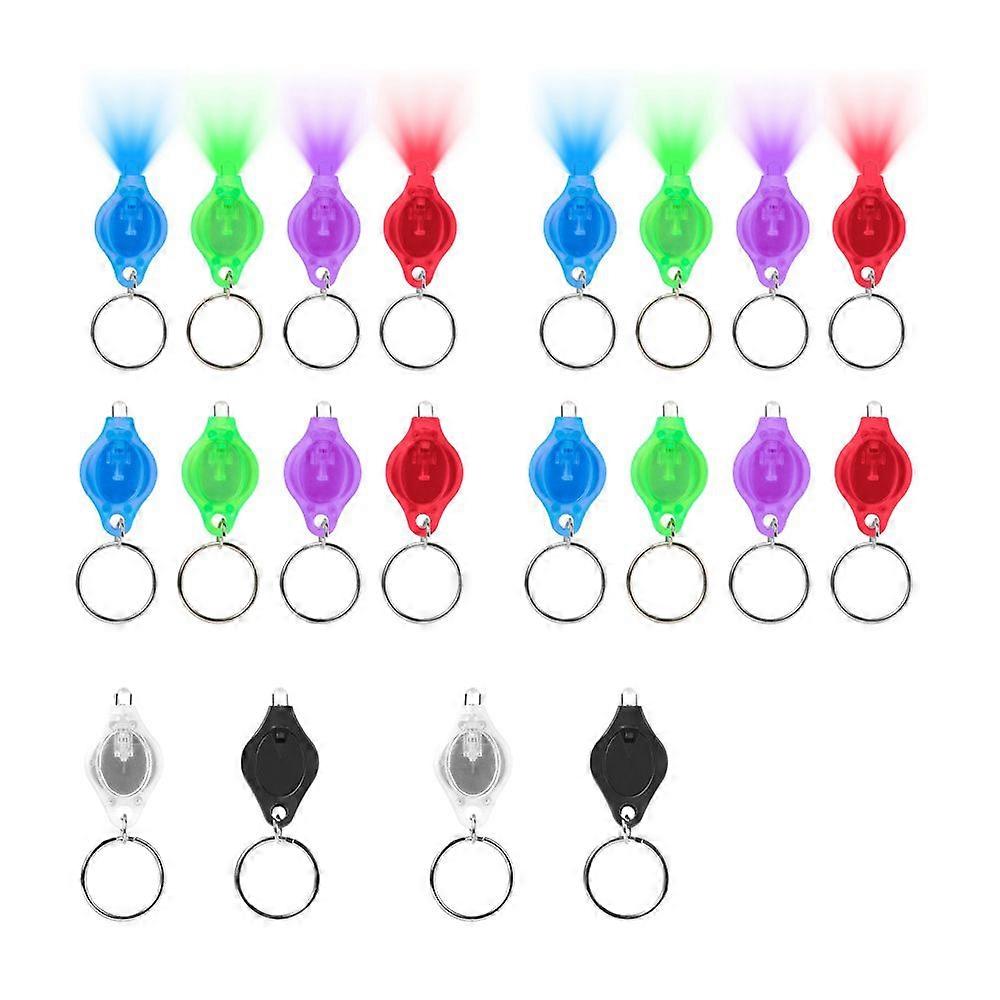 20 Pieces Mini Keychain Mini LED Flashlight Key Ring Light Torch