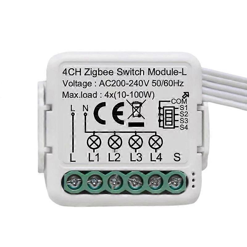 Smart On/Off Switch ZigBee3.0 Single Live Wire 4CH