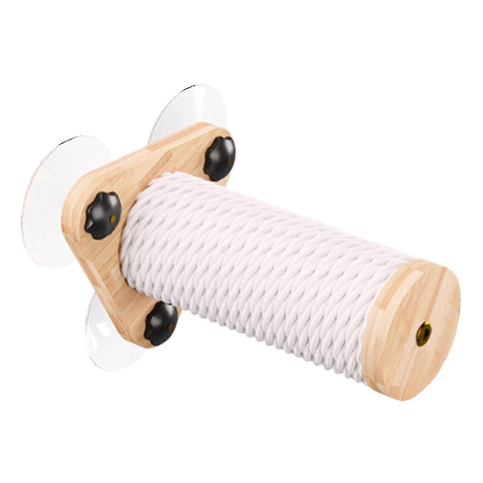 Cat Wall Mounted Scratching Post with Rope Step Ladder, SpaceSaving Indoor Climbing Shelf