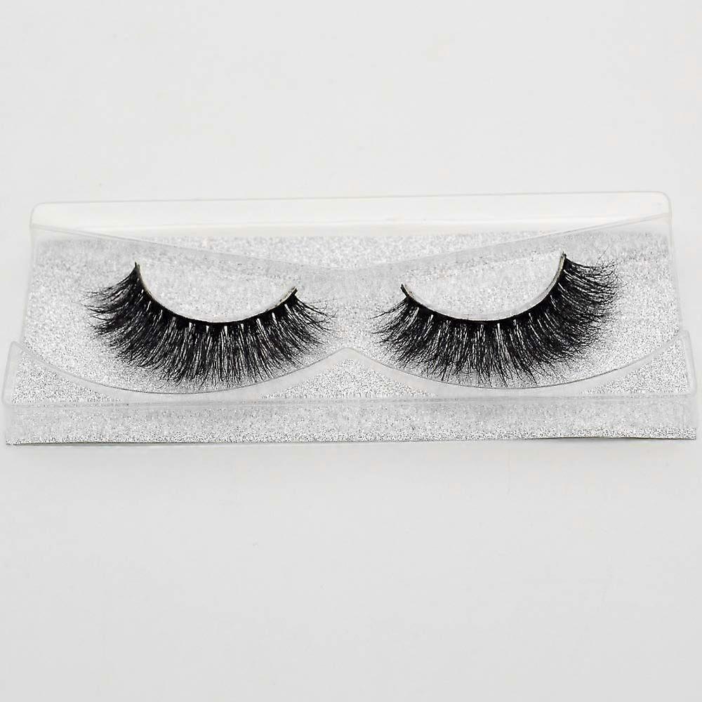 3D Mink Eyelashes Full Strip Handmade False Lashes 3D Volume Effect Natural Black A06