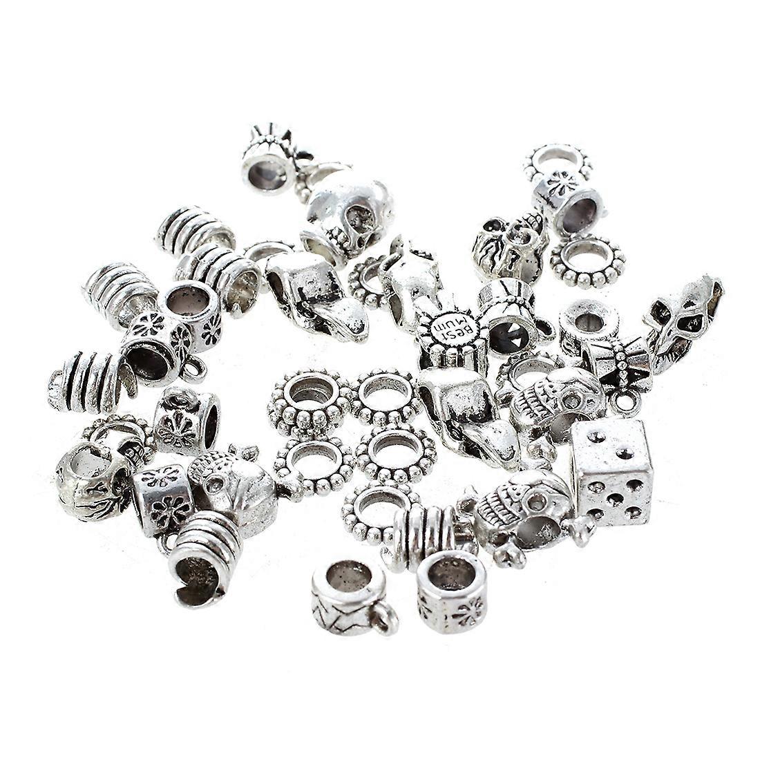 40X Tibetan silver alloy Pearl mixture model