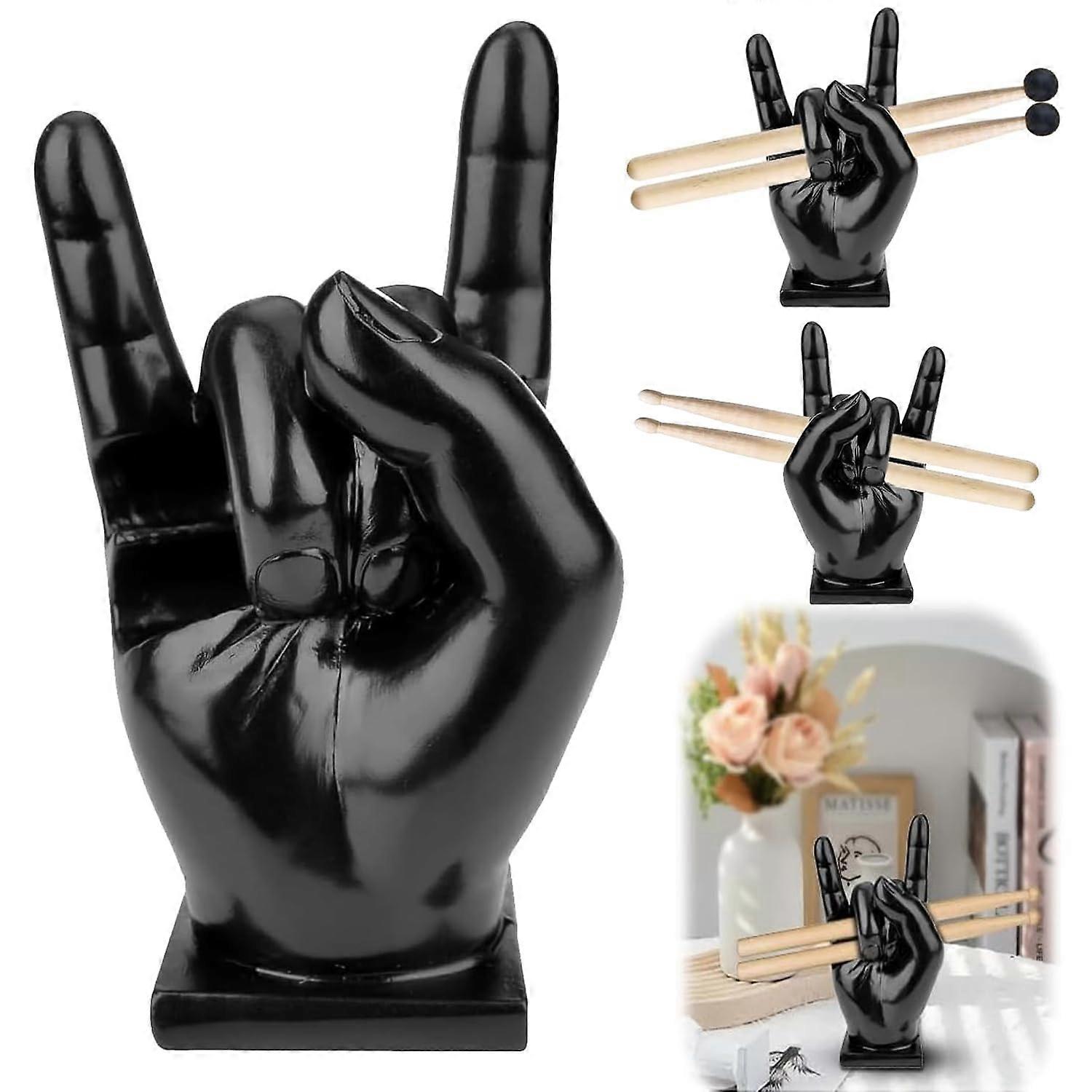 Drumstick Holder Resin Hand Shaped Stand for Quick Access and Stable Upright Hold Decorative