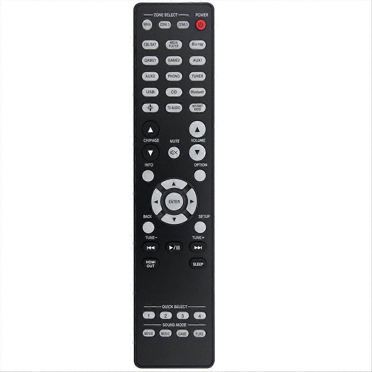 Replace RC-1256 Remote Control for AV Surroud Receiver RC-1256 Remote Control