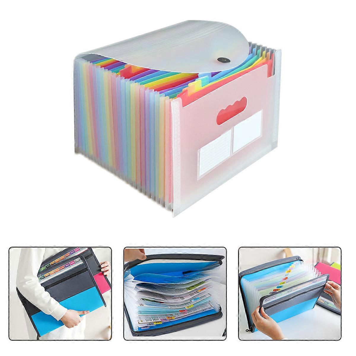 File Folder Pockets Essential Documents Organizer Portable Document Organizer General Users 1Pack