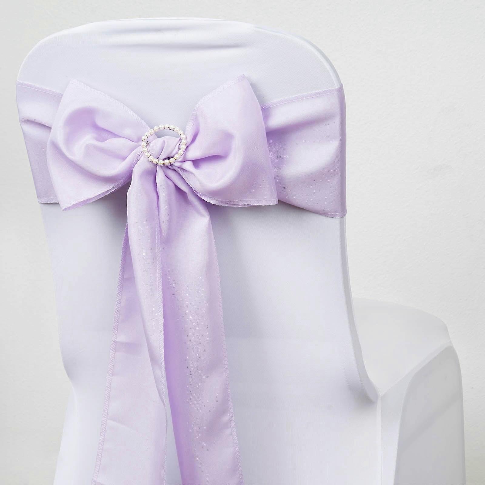BalsaCircle 5 Polyester Chair Sashes Bows Ties Lavender