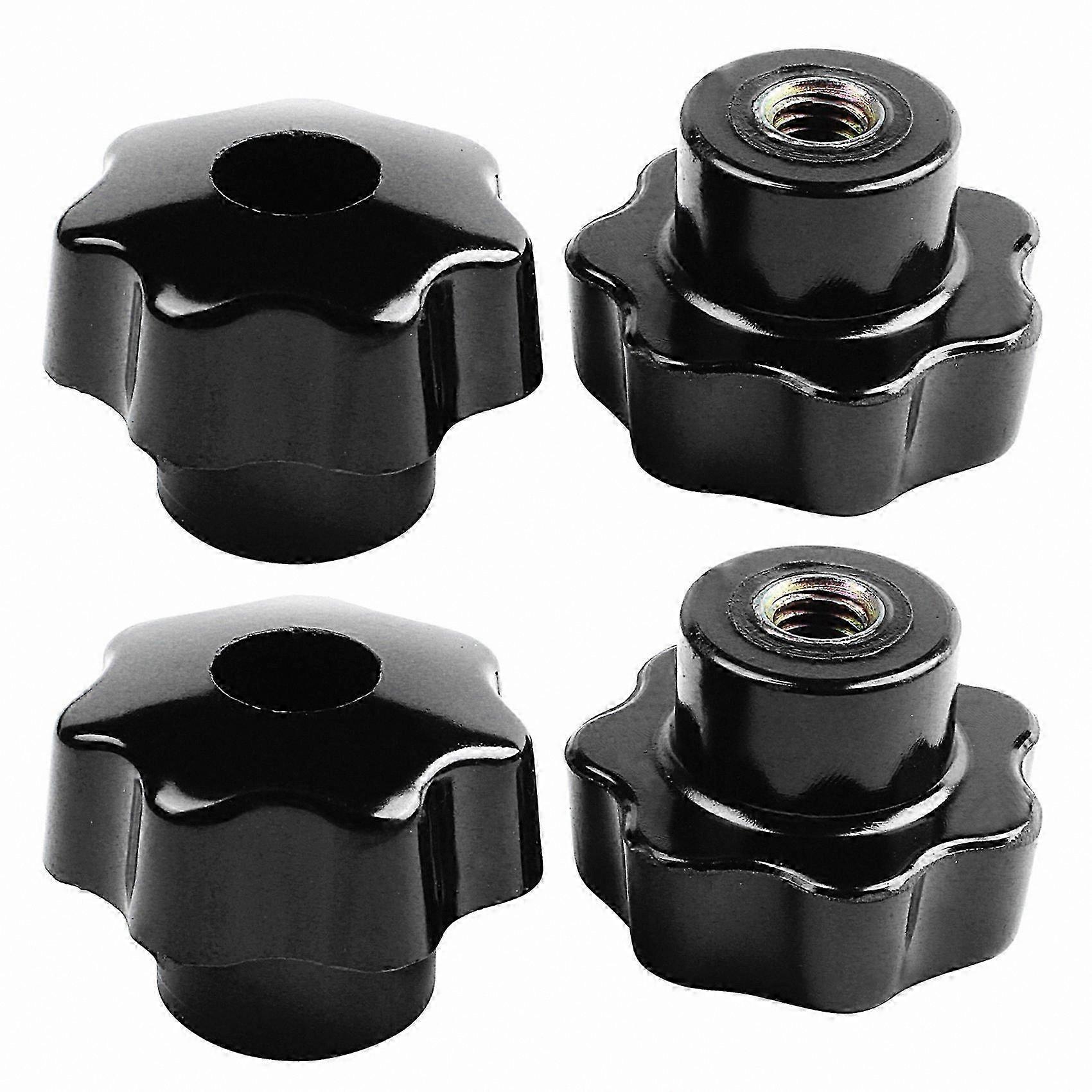10-Pack Black Star Knobs, 8mm Female Thread, 40mm Head Diameter