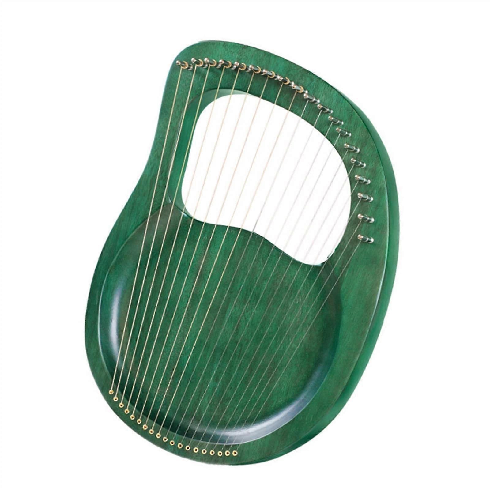 Lyre Harp 19 String Solid Wood Veneer Instrument for Beginners Music Practice