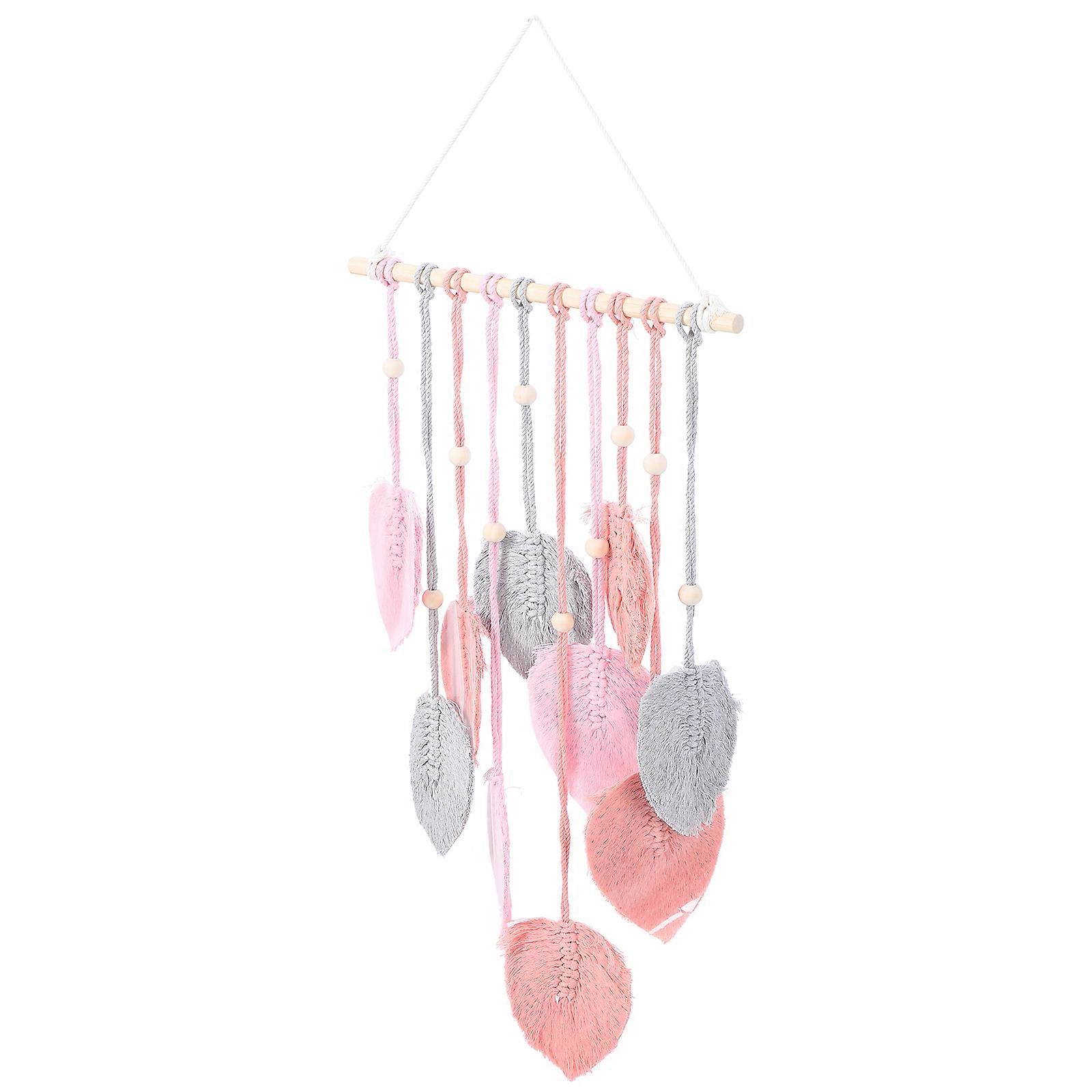 Leaf Macrame Hanging Wall Tapestry for Bedroom Background