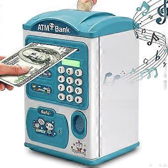 Caixa de dinheiro eletrônica ATM Auto-Scroll Cash Coin Senha Seguro Piggy Bank Toys