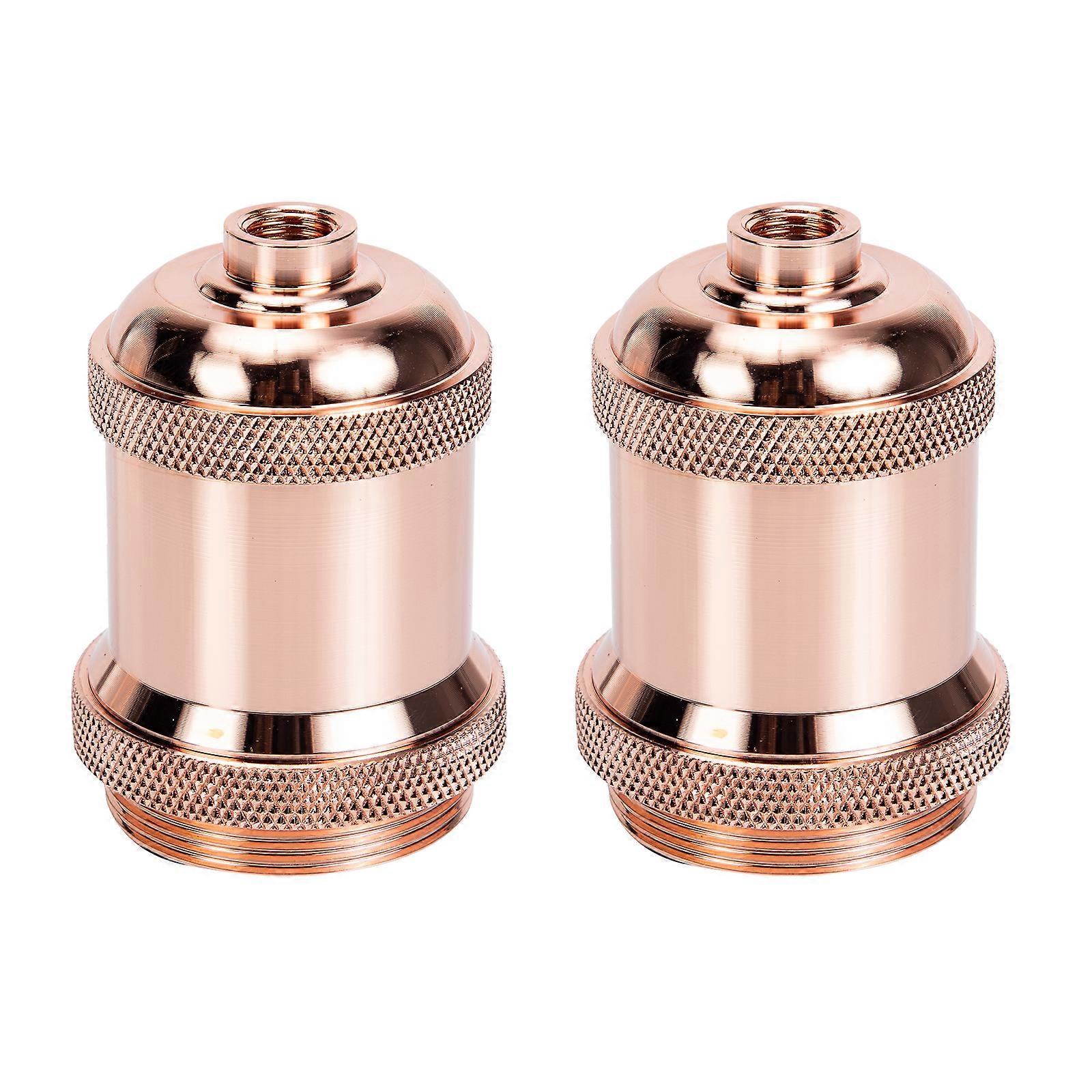 Retro Lamp Base E27 Light Bulb Socket for Light Bulb 2Pcs Aluminum Screw Socket