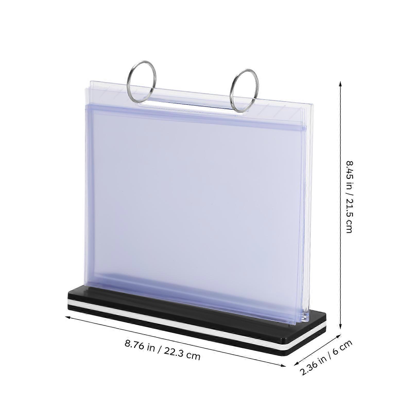 Clear Acrylic Menu Card Holder for Display Stand with Flip Function