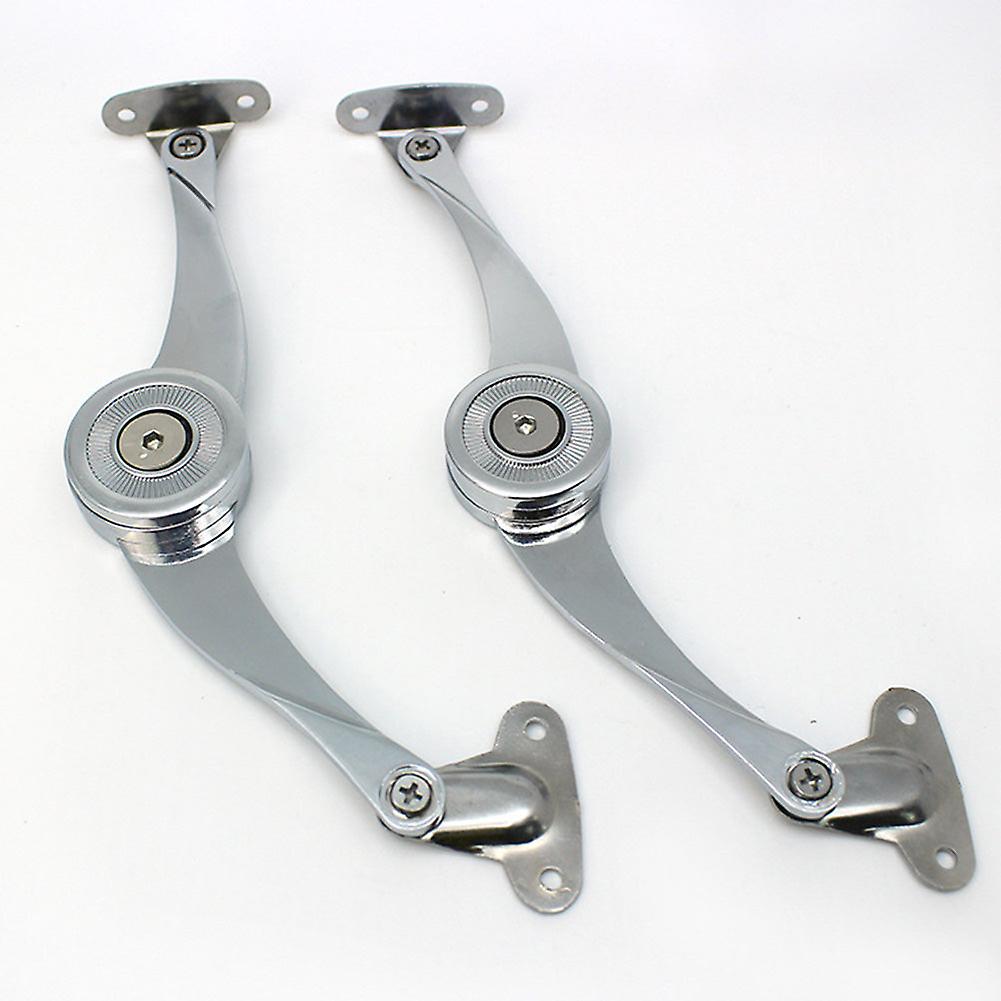 2Pcs Self-adjustable Furniture Home Damper Wardrobe Door Hardware Cabinet Hinge Soft Close Lid Support Zinc Alloy Folding Buffer