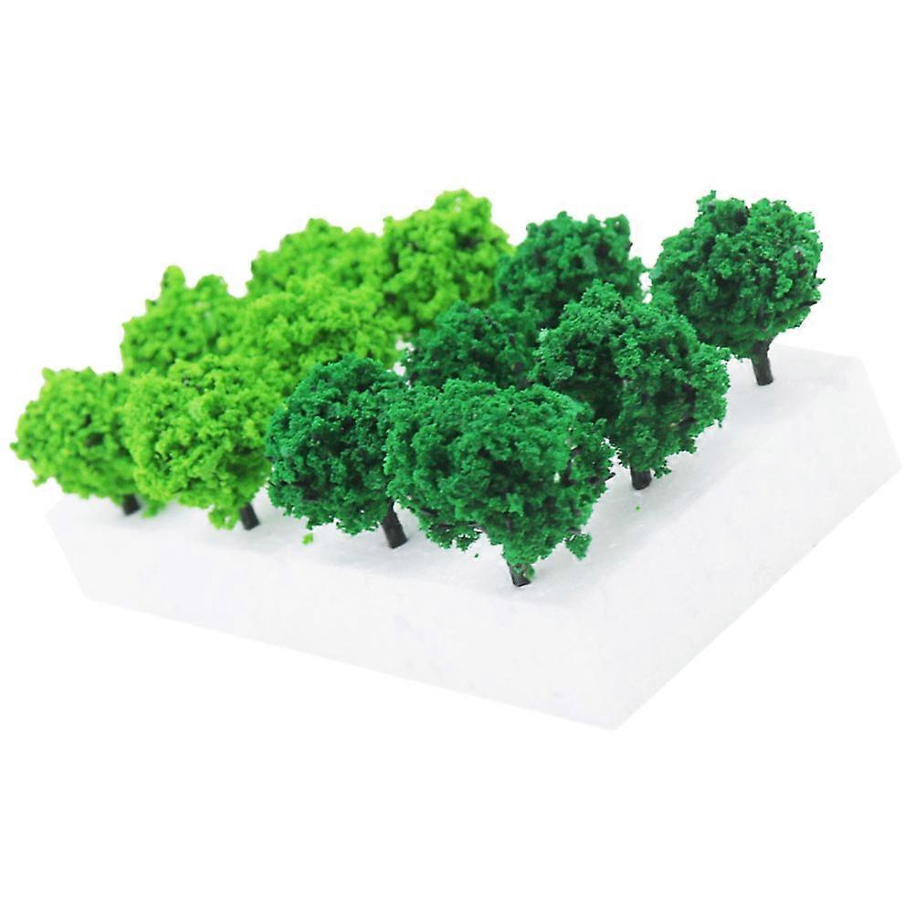 Landscape Tree Model Plastic Green for Decor 1 Box Mini Bush Tuft