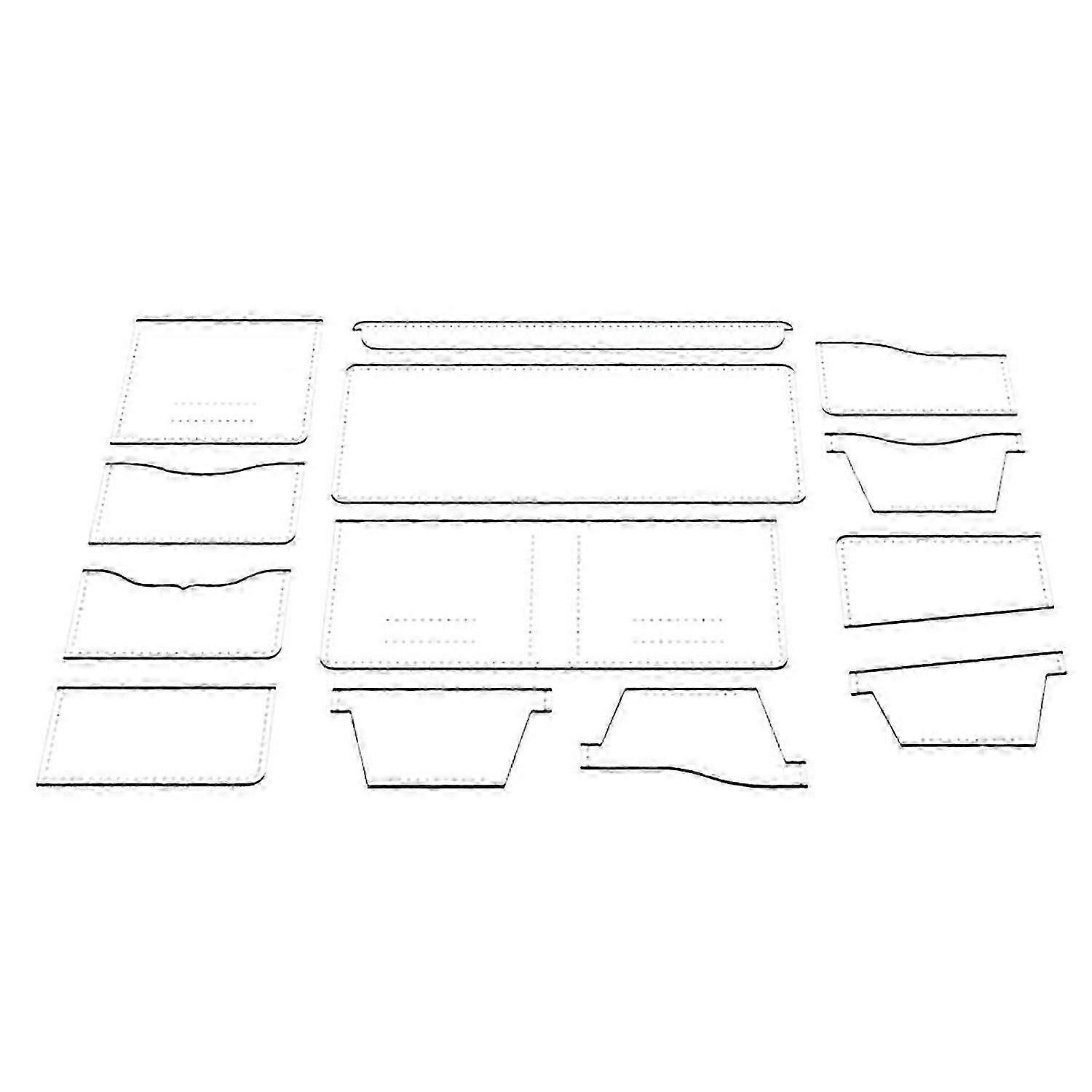 DIY Wallet Design Leather Template Paper Stencils Hand Leather Tool