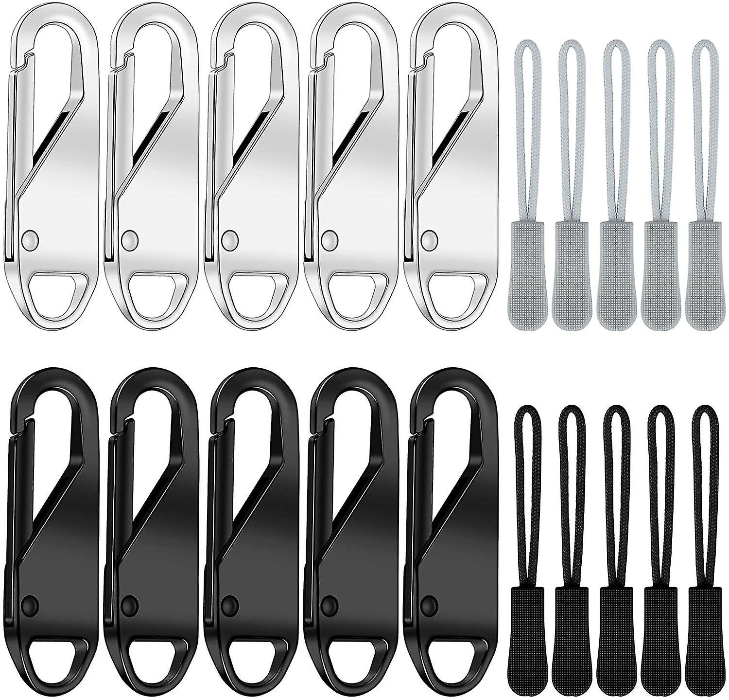 20 Pcs Zipper Puller Replacement Zipper Puller 2 Styles For Clothes Suitcases