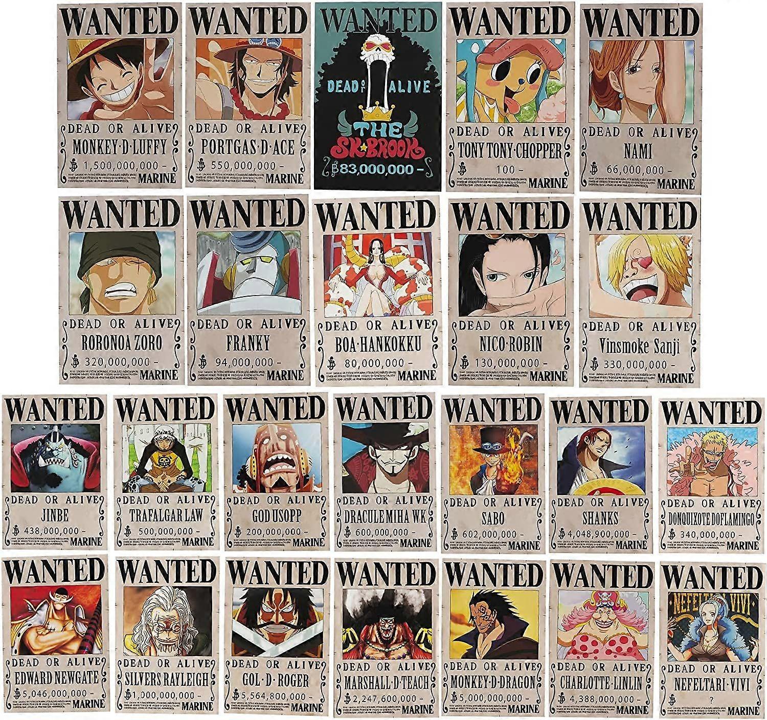One Piece Wanted Poster 28,5 cm 19,5 cm, nieuwe editie, Zorro