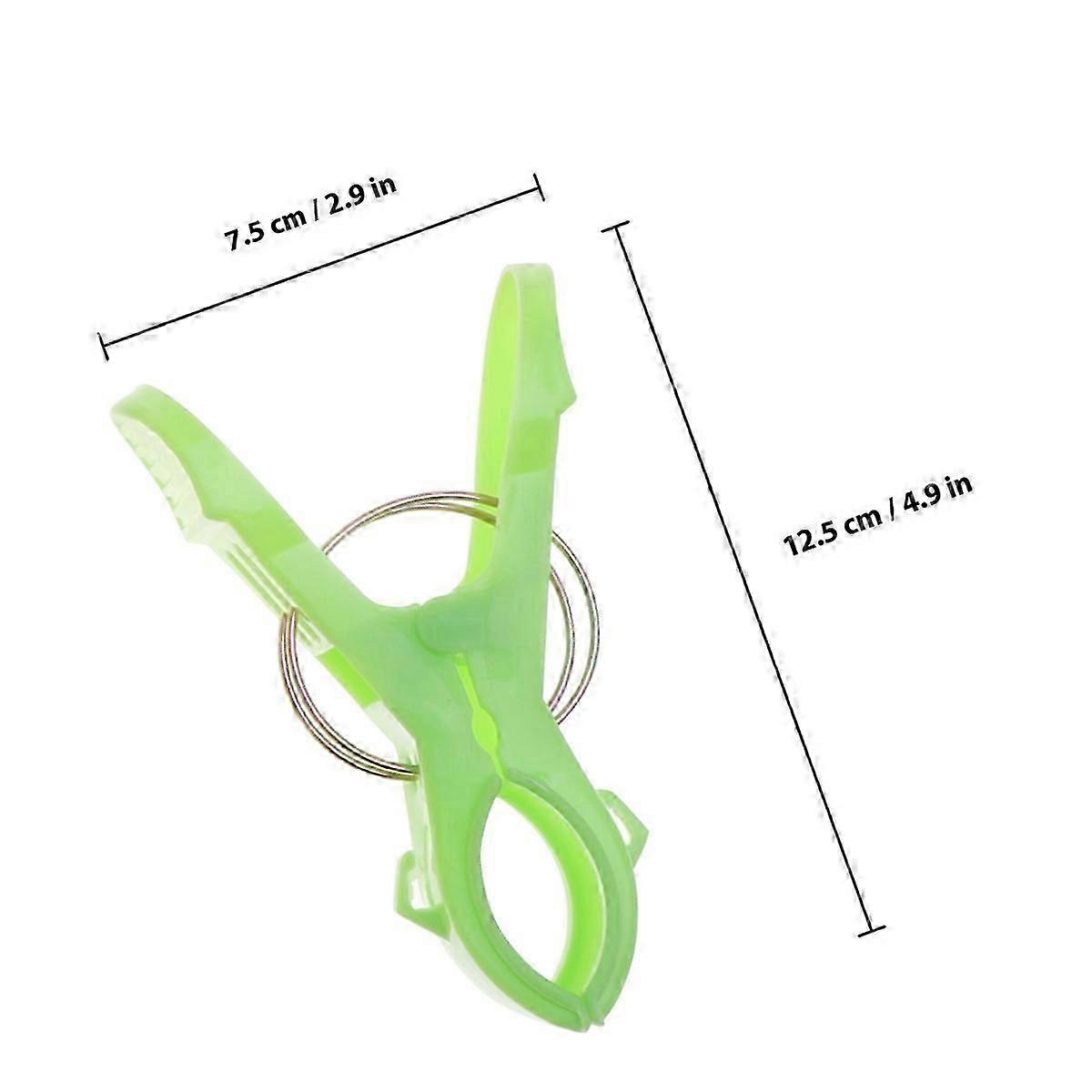 Plastic Beach Towel Clips Assorted Color Clips for Securing 8Pcs