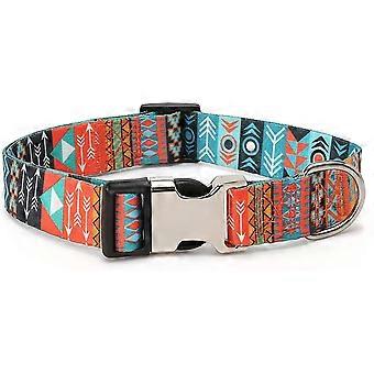 Veeki Dog Collars With Stylish Patterns, Soft Adjustable Pet Collars For Puppies Small Medium Large Dogs (l Size)