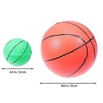 3 PCs Inflatable Ball with Air Pump Simulated Basketball Football Playing Water Ball Beach Outdoor Toy for Kid Children (Random Ball)