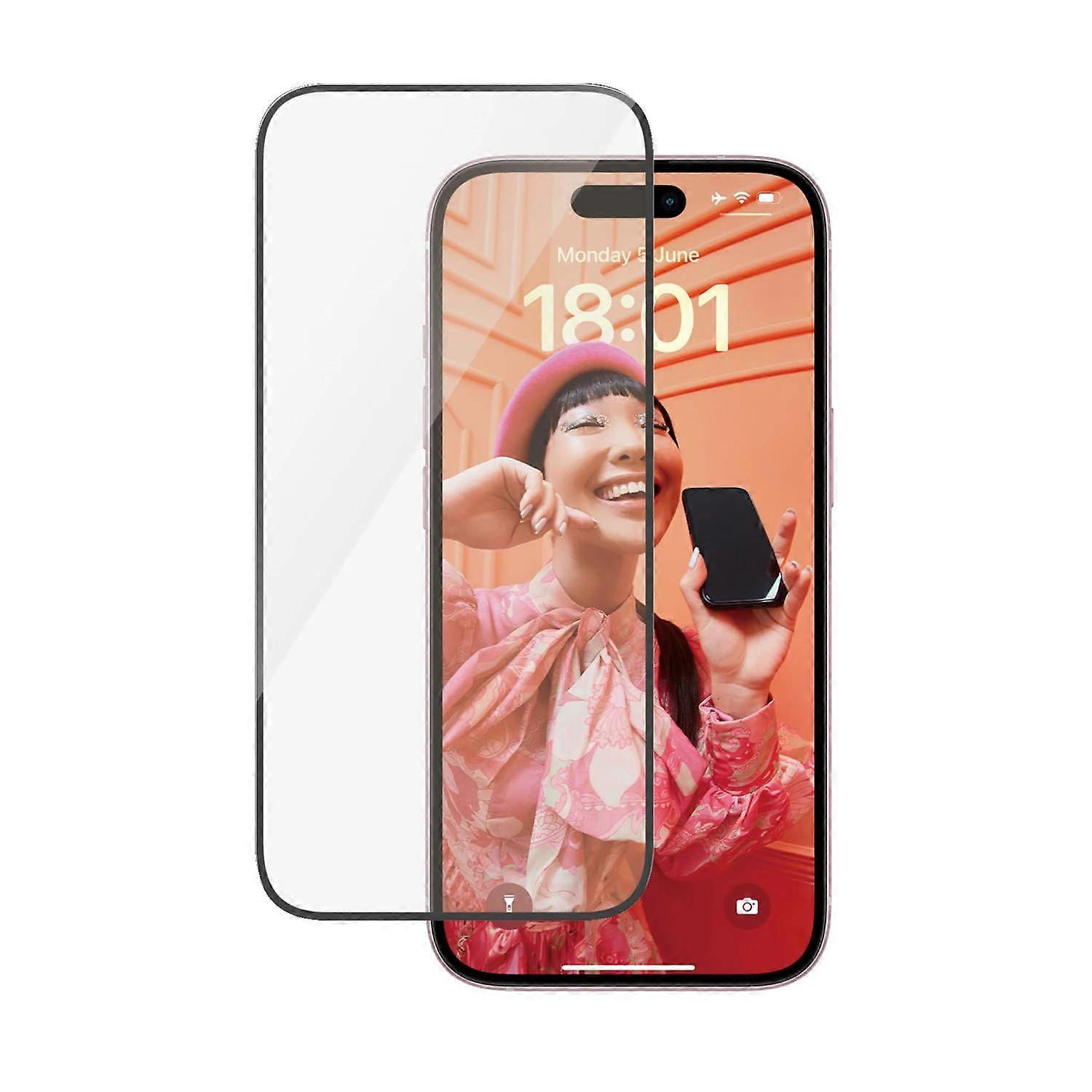 For Apple iPhone 15 PanzerGlass Ultra-Wide Fit Screen Protector Easyaligner