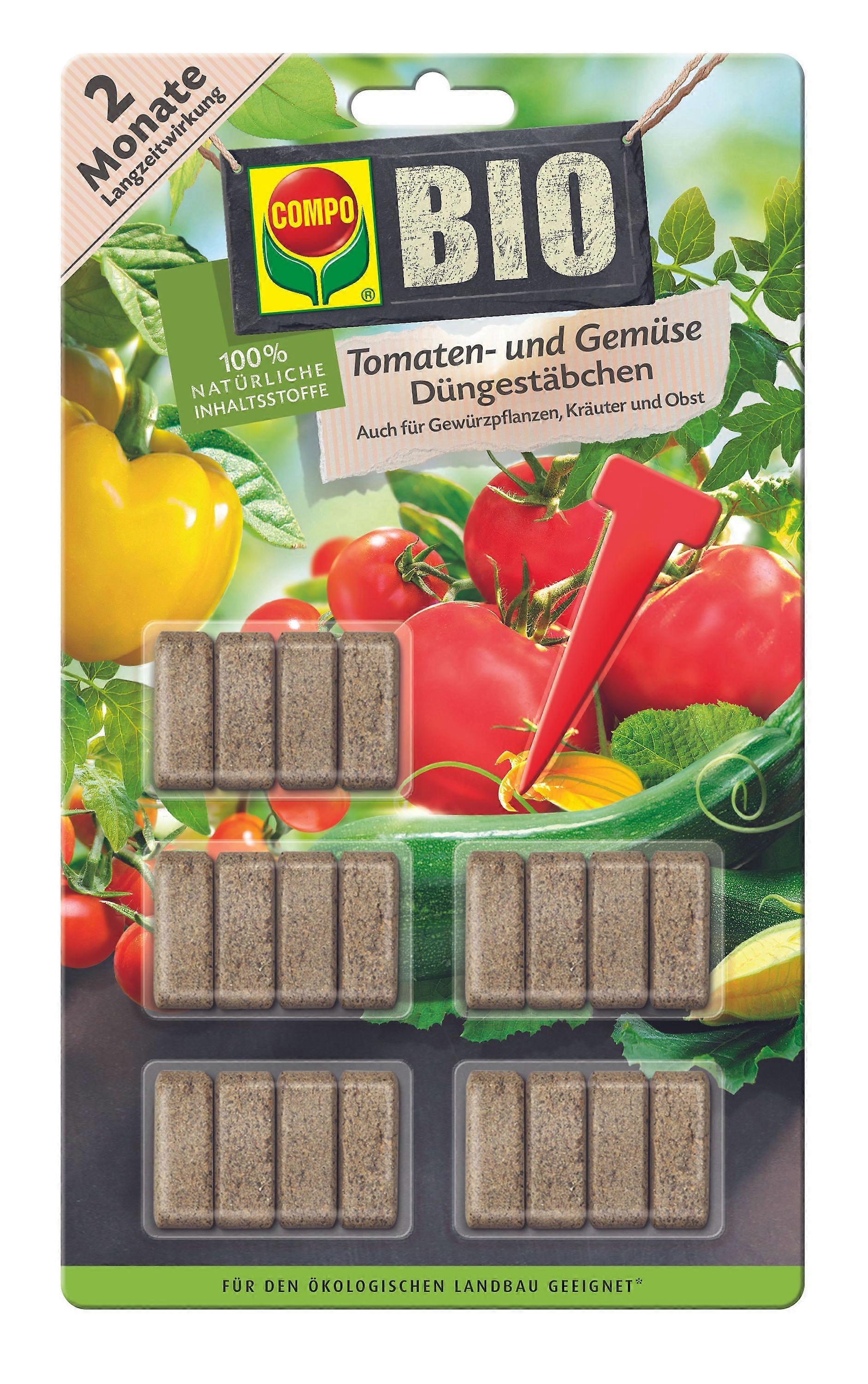 COMPO BIO Domates ve bitkisel gübre çubukları, 20 adet