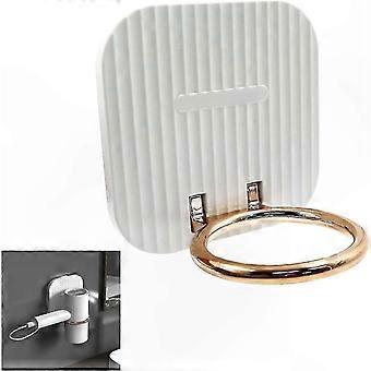 Foldable Wall Mount Hair Dryer Holder 1 Piece Retro Self-Adhesive Storage Rack