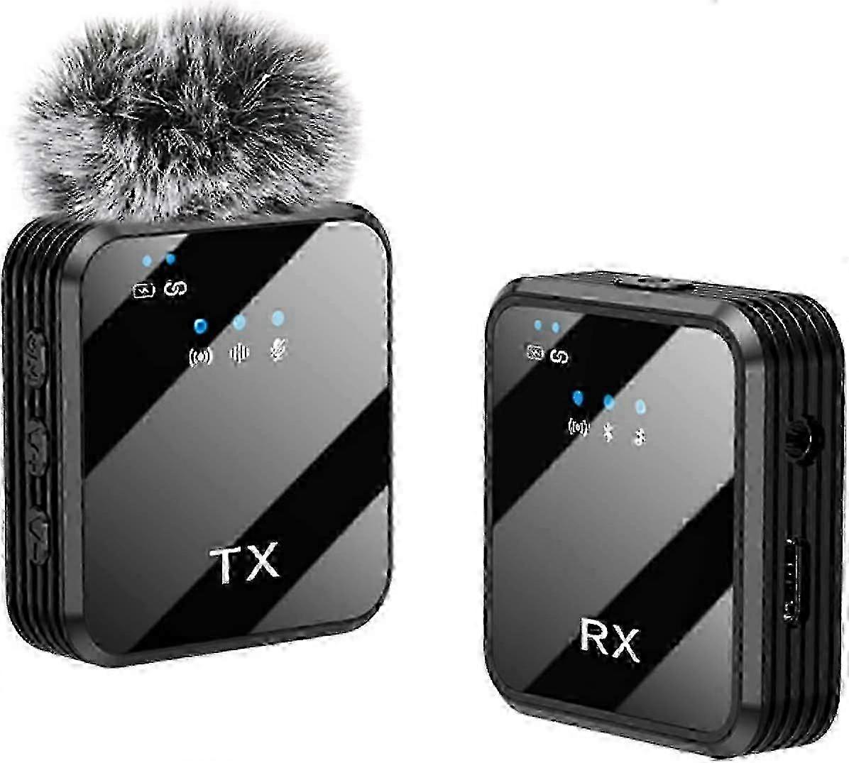 Wireless Lavalier Microphone- Noise-Canceling Mic. Content Creator Essentials,compatible with iPhone, Android and More
