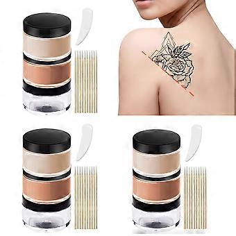 Tattoo Concealer Waterproof Full Coverage Makeup Set for Scars and Birthmarks – 3 Count