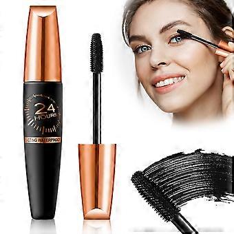 Waterproof Lengthening Mascara for Mature Lashes, Clump Resistant, Long Lasting Silk Fiber Formula