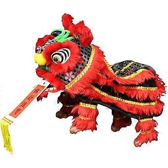 RUIYUE Hand Puppet with Strings and Rod Chinese Marionette Lion Toy Asian Figurine Puppet for Lion Dance Lovers Kids Parties Adults