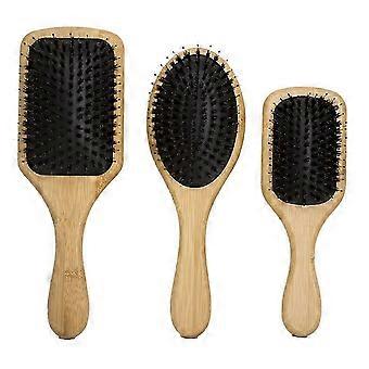 3pcs Haarbrste, Wildschweinborsten Brste fr Damen Herren Kinder, Bambus Paddel Naturborsten Brste fr dnnes, feines Haare, Verbesserung der Haart