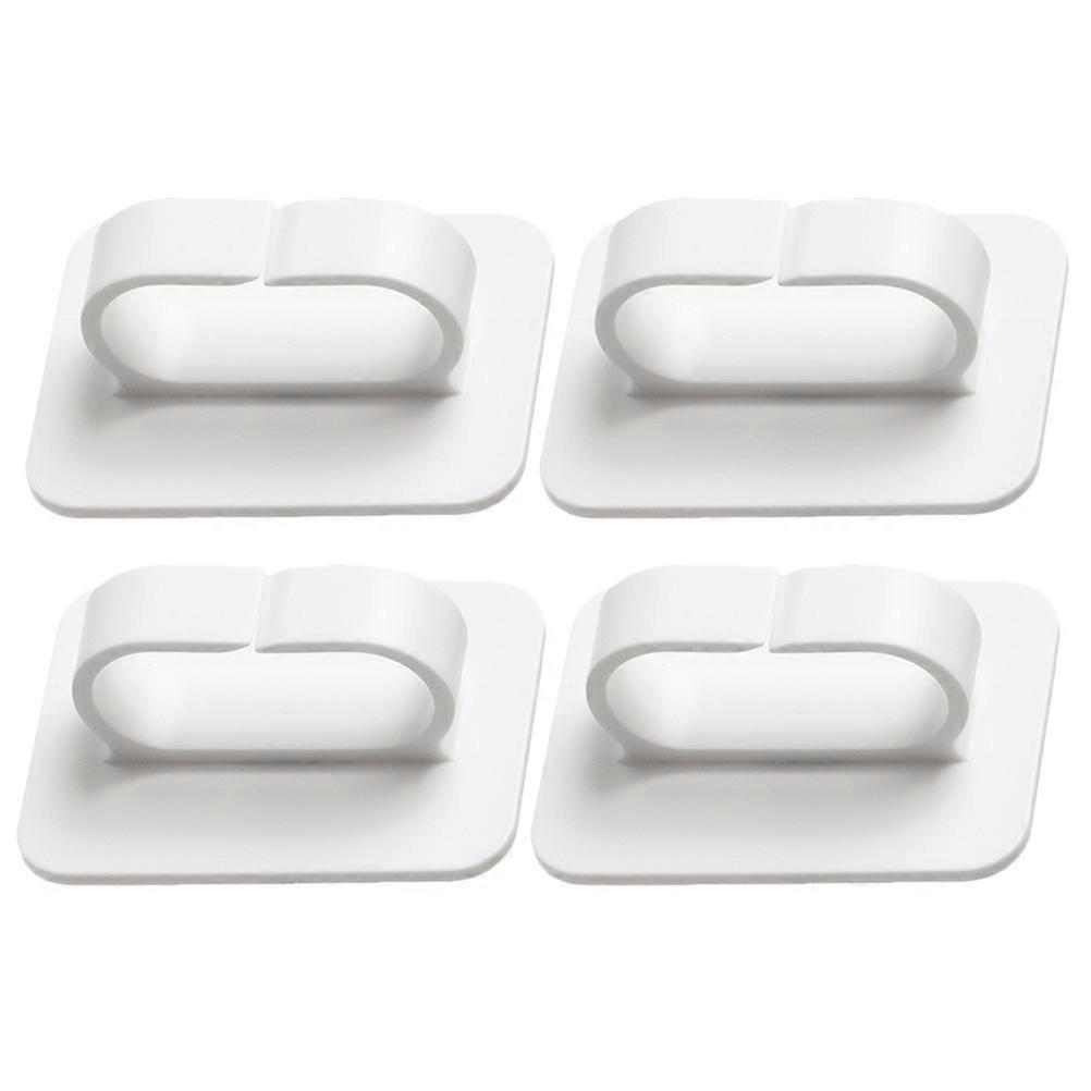 4pcs Adhesive Hooks Multipurpose Hook Wall Mounted Hook Stick-on Key Holder