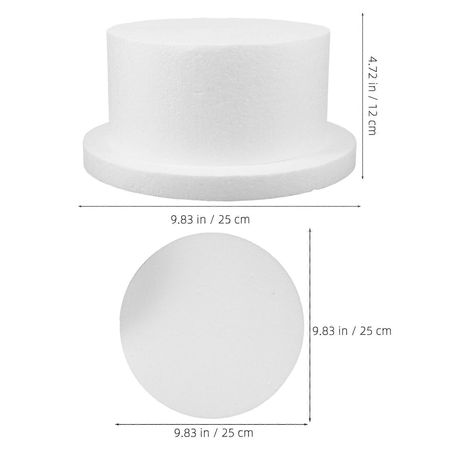 1 Set Round Cake Cake Model Cake Decoration Practice Foams Model Baking Practicing Cake Dummies