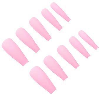 Ballerina Fake Nails Plastic Material Matte Full Cover Nails 100Pcs for Decoration