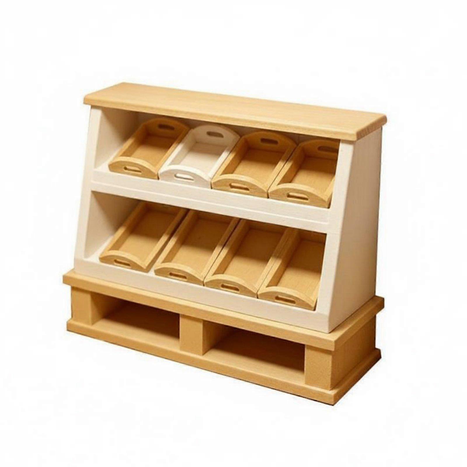 Mini Bread Cabinet Simulation Type Mini Bakery Display Case 1:12 Scale